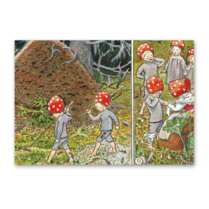 Postcard Die Wichtelkinder, Elsa Beskow