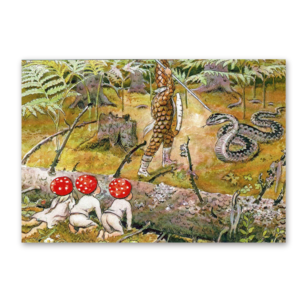 Postcard Die Wichtelkinder, Elsa Beskow