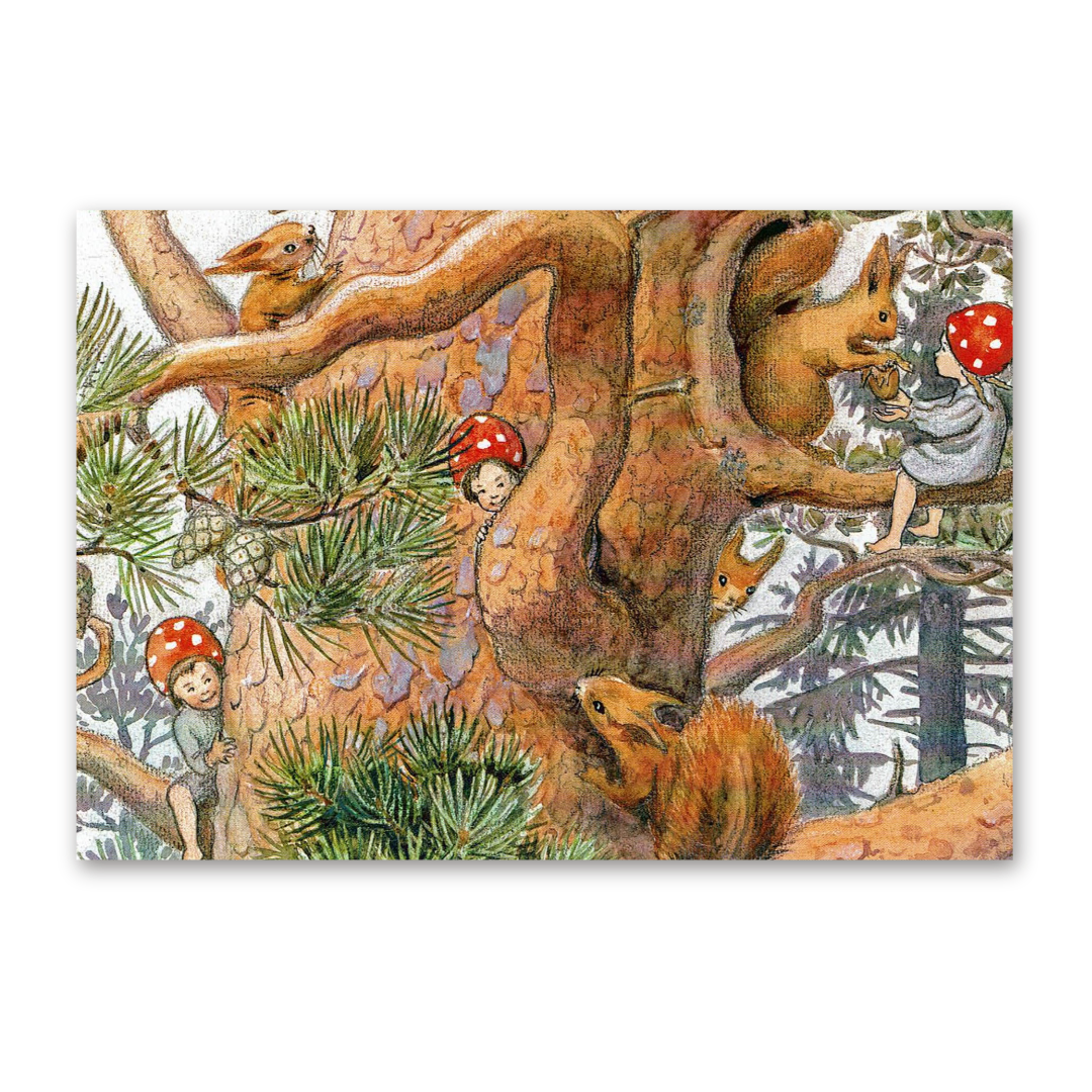 Postcard Die Wichtelkinder, Elsa Beskow