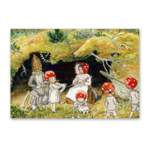 Postcard Die Wichtelkinder, Elsa Beskow