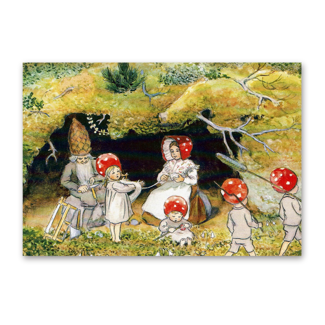Postcard Die Wichtelkinder, Elsa Beskow