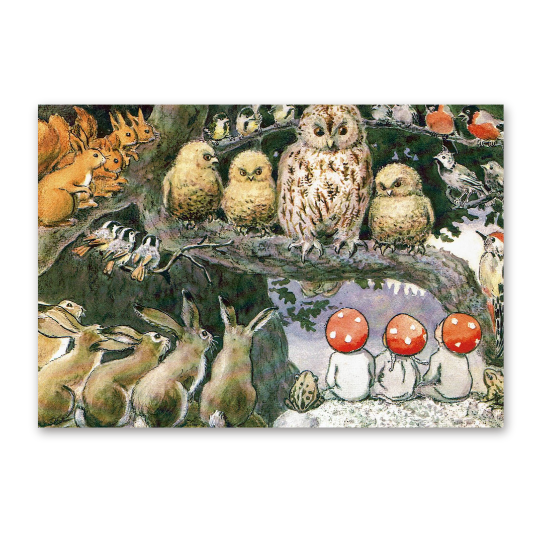 Postcard Die Wichtelkinder, Elsa Beskow
