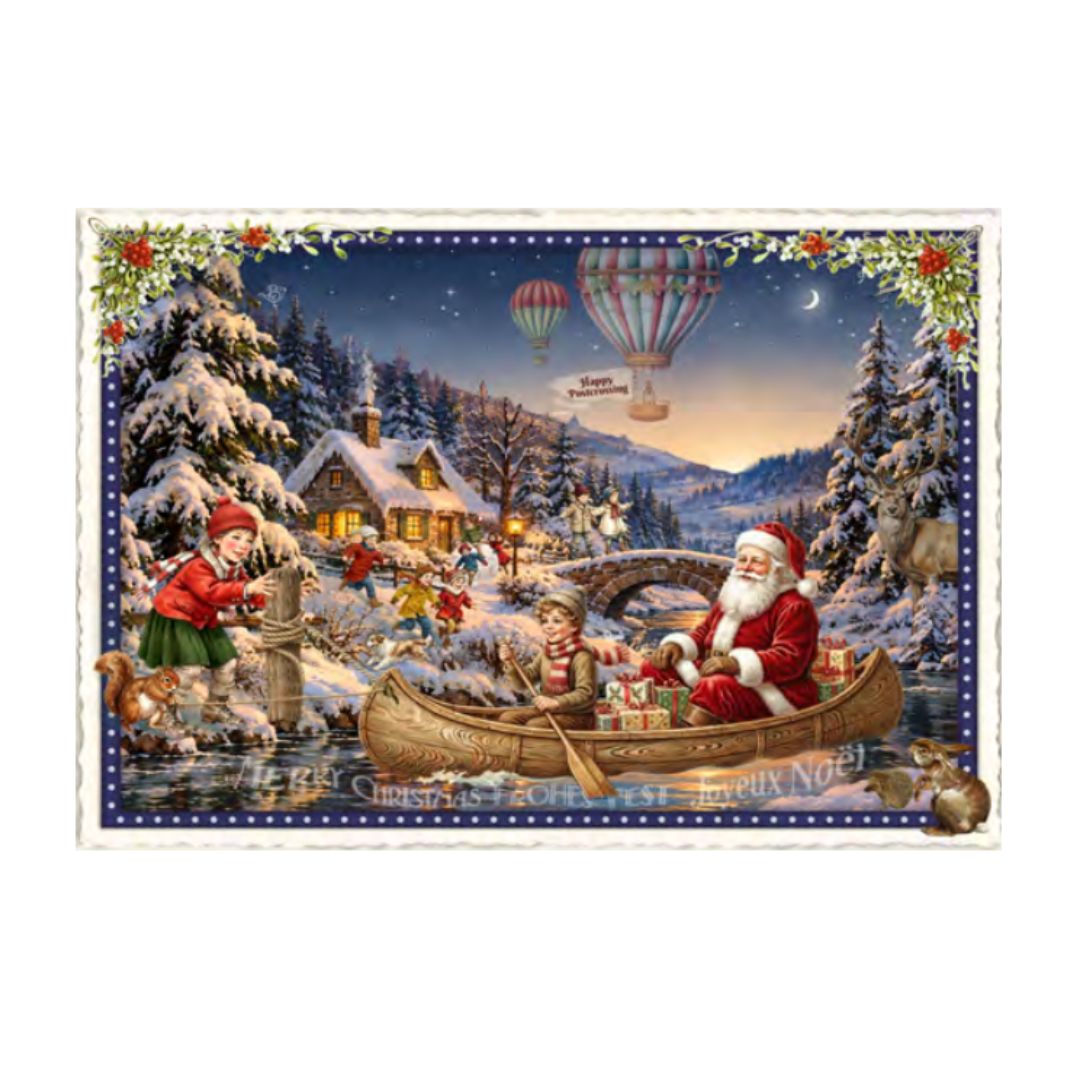 Postcard Weihnachten an Bord, N41 Edition Wundersam
