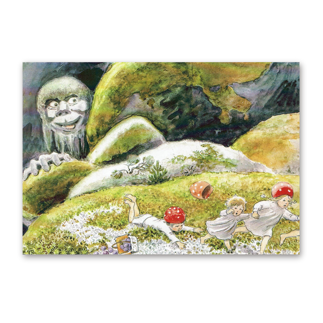 Postcard Die Wichtelkinder, Elsa Beskow
