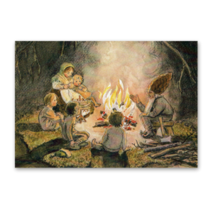 Postcard Die Wichtelkinder, Elsa Beskow