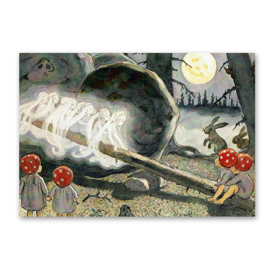 Postcard Die Wichtelkinder, Elsa Beskow