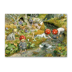 Postcard Die Wichtelkinder, Elsa Beskow