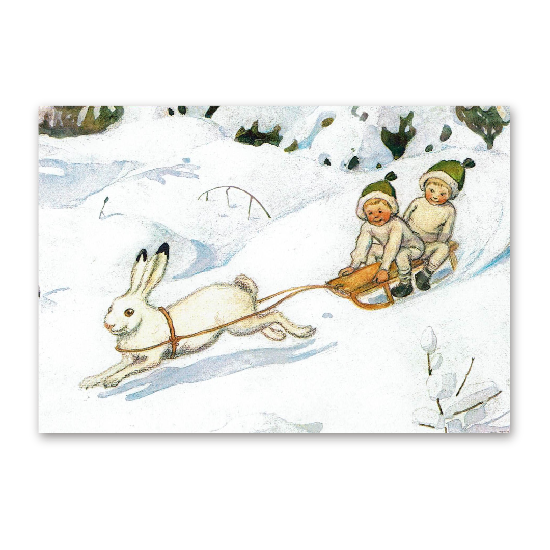 Postcard Die Wichtelkinder, Elsa Beskow