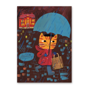 Postcard Blue Umbrella, Kehvola