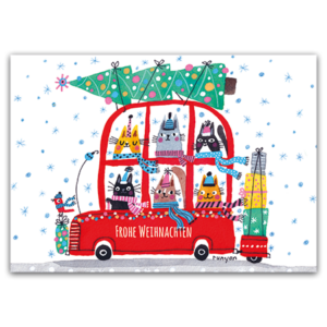 Postcard Frohe Weihnachten, Terry Runyan
