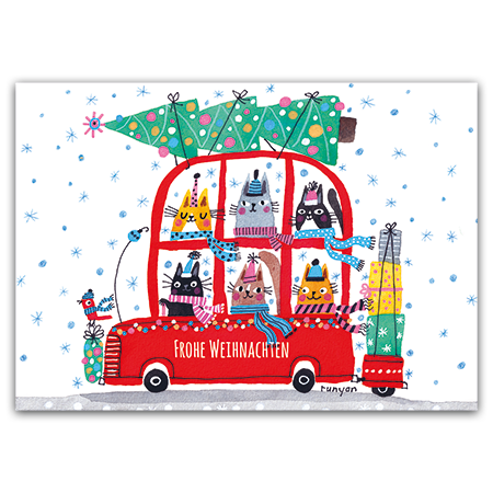 Postcard Frohe Weihnachten, Terry Runyan