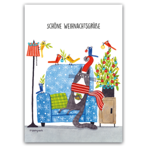 Postcard Schöne Weihnachtsgrüße, Terry Runyan