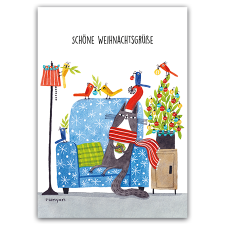 Postcard Schöne Weihnachtsgrüße, Terry Runyan