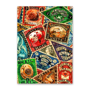 Postcard Stamp Collage, MogCherie